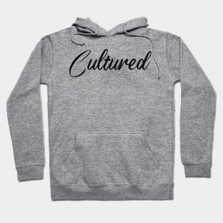 Cultured Black Text Hoodie